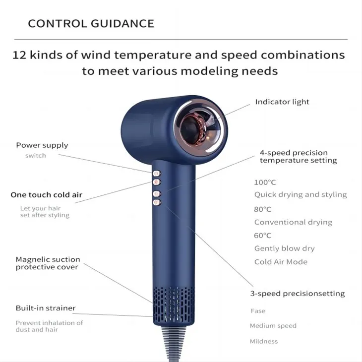 Haartrockner mit digitaler Temperaturregelung